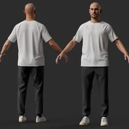 Casual Athleisure Male Character