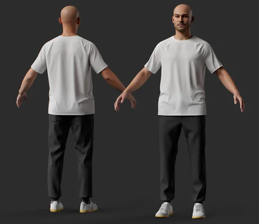 Casual Athleisure Male Character