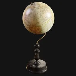 Late 1800s Tabletop Globe Display