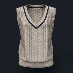 Beige Knitted Vest