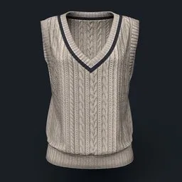 Beige Knitted Vest