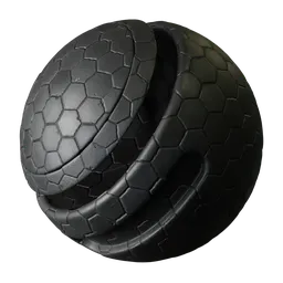 Black Hexagonal Tiles