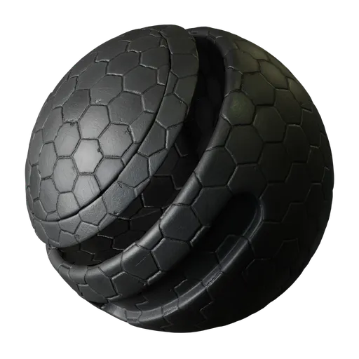 Black Hexagonal Tiles