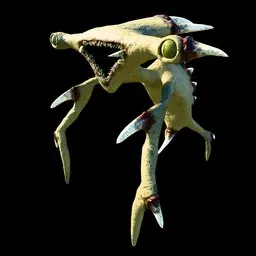 Hammerhead Insect Creature (Rigged)