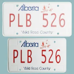 Alberta Licence plate PL