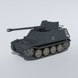 Low Poly SdKFz 132 Marder II Tank
