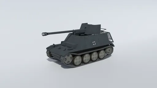 Low Poly SdKFz 132 Marder II Tank