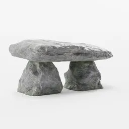 Realistic Blender 3D stone altar model, optimized for environment design with photorealistic textures.