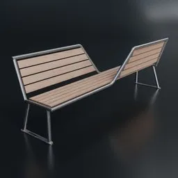 Modern Urban Park Bench