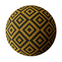Gold & Black Geometric Sand-Grain Fabric