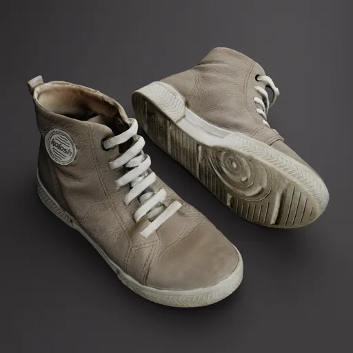 Used brown sneakers