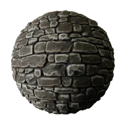 High-quality 2K PBR stylised stone material for Blender 3D, seamless texture, ideal for 3D modeling and rendering.