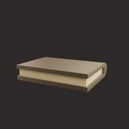 Black lowpoly book