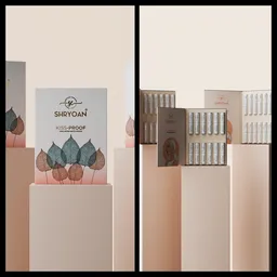 Lipstick packaging box animation