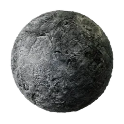 High-resolution textured Dark Rock PBR material with displacement for 3D rendering in Blender.