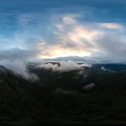 Dramatic Sunset with Low Clouds