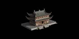 Chinese old broken building dirt wood