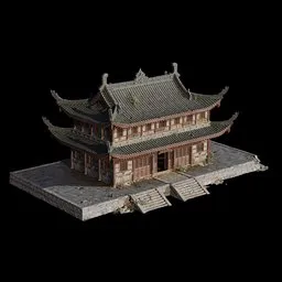 Chinese old broken building dirt wood