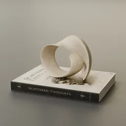 Abstract Swirl Sculpture on Book