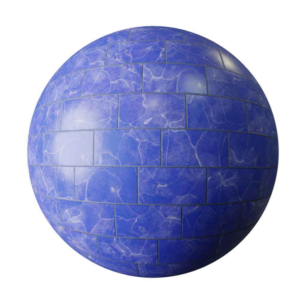 Blue marble tiles FREE 3D tiles materials BlenderKit