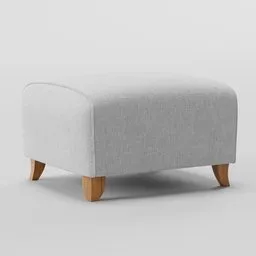 "A simplistic Botero Pouf 3D model with wooden legs in grey cloth, ideal for adding to your Blender 3D scene for extra comfort and style. Rendered in April, the clean aesthetic and streamlined design make it a valuable addition to any project. Available on BlenderKit for easy integration."
