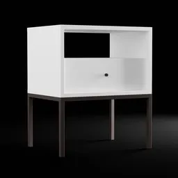 Bedside Table White