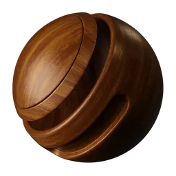 Customizable Wood Generator V3 material for Blender 3D with realistic reflection and texture options for PBR applications.
