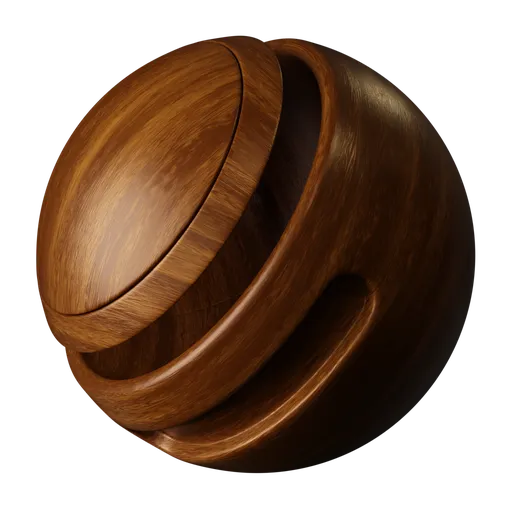Customizable Wood Generator V3 material for Blender 3D with realistic reflection and texture options for PBR applications.