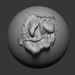 NS Zombie flesh scale 3D sculpting brush for detailed undead model textures in Blender.