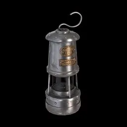 "Get your hands on a stunning Vintage Miner's Lantern 3D model for Blender 3D, with high-detail product photo and metal handle for a realistic touch. Perfect for outdoor furniture design projects."