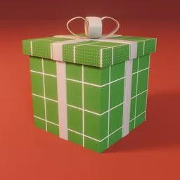 Christmas Box green white