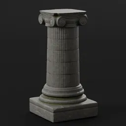 Stone Pillar Column Short