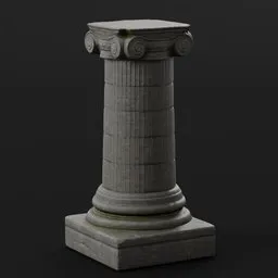Stone Pillar Column Short