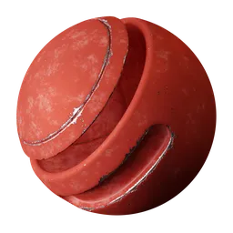 High-detail red craggy PBR metal shader for Blender 3D artists, featuring procedural texture suitable for various applications.