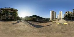 Concrete platform at sunset 16k