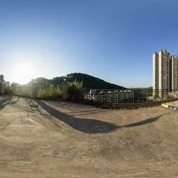 Concrete platform at sunset 16k