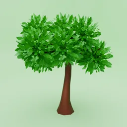 Low Poly Sheesham Tree