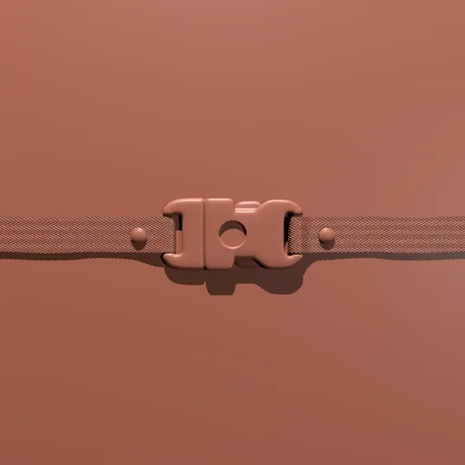 3D sculpting brush creating a detailed strap and side release buckle on a modeled surface, compatible with Blender.
