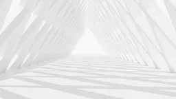 Monochrome 3D triangular tunnel model designed for versatile creative projects in Blender.