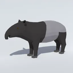 Low Poly Tapir