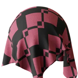 High-resolution double zigzag patterned fabric texture for 3D modeling and rendering in Blender, PBR-ready.