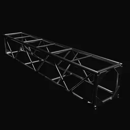 3D rendered general purpose metal truss structure, suitable for Blender graphic design projects.