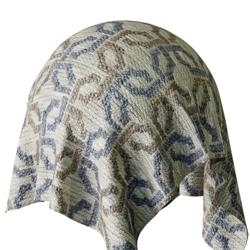 Geometric Blue Jacquard