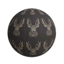 Geometric deer head wallpaper