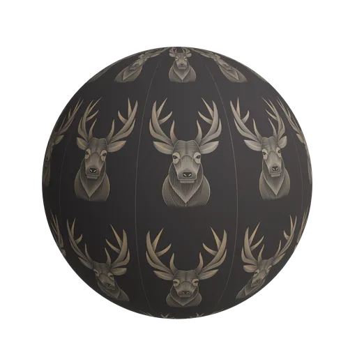 Geometric deer head wallpaper