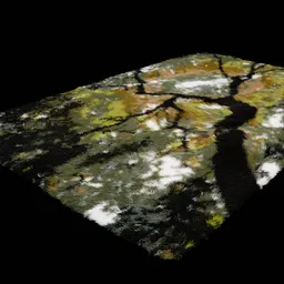 High-resolution Blender 3D model of a modern-styled carpet featuring a nature-inspired underwood pattern.