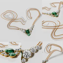 Necklace with pearls