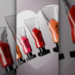 Lip color array with heart