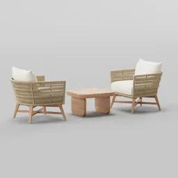 Set Chair Natural Outdoor