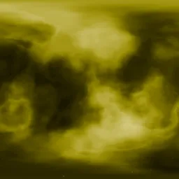 Yellow Nebula in Deep Dark Space